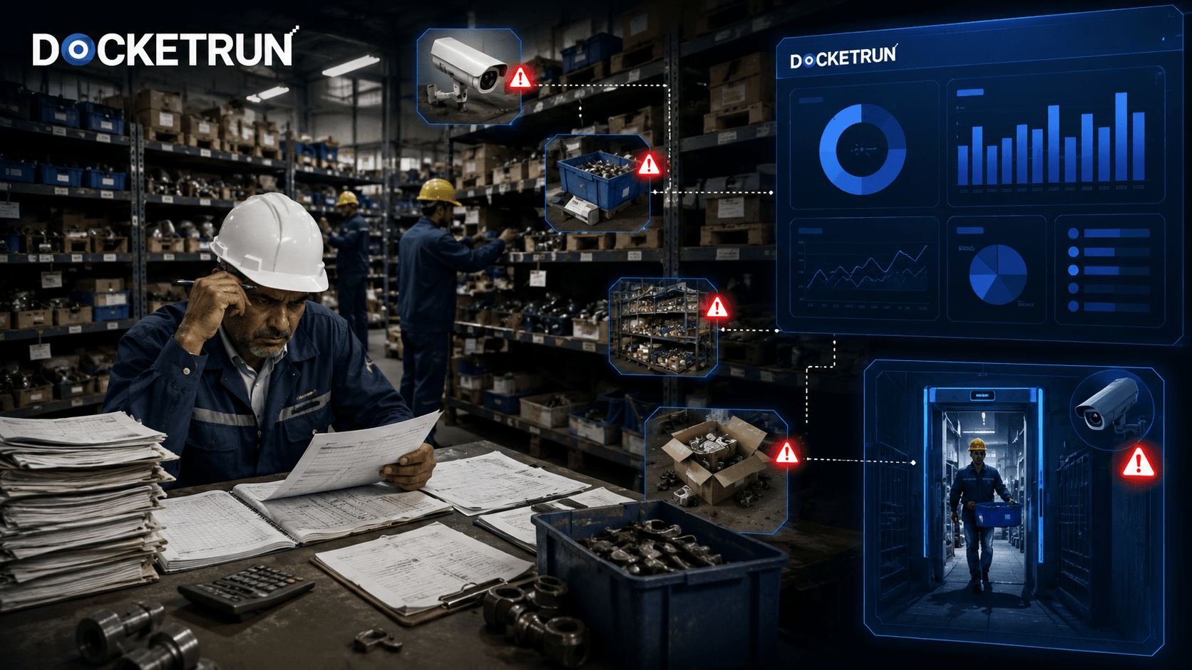 Traditional industrial substore inventory challenges including manual tracking and stock mismatch