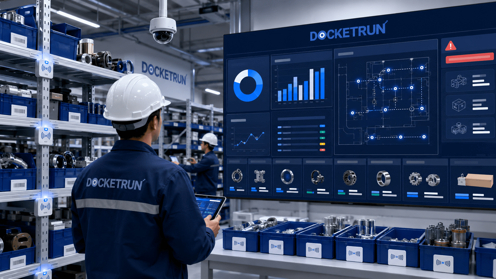 DocketRun AI-powered substore inventory management dashboard for industrial inventory tracking