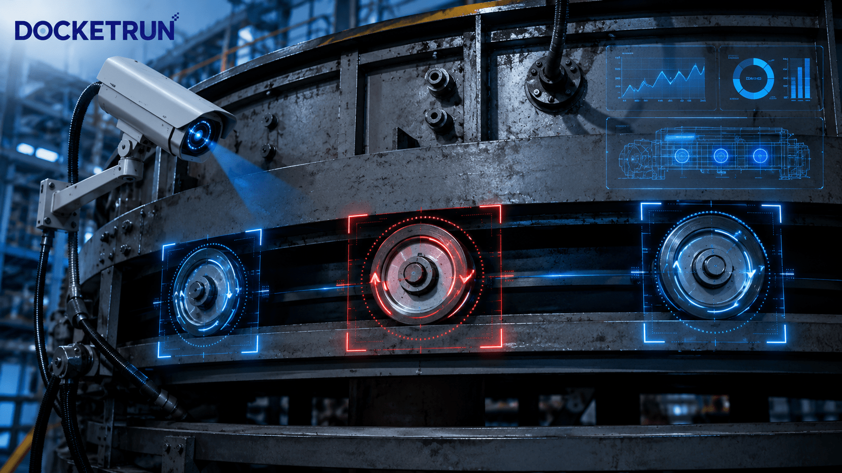 AI-based wheel and roller inspection system detecting non-rotation slippage and abnormal movement